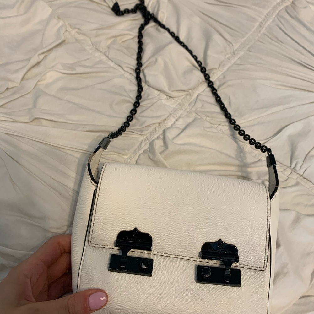 COPY - Alexander McQueen White and Black Chain Crossbody